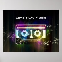 Personalizable Retro Compact Audio Cassette Poster