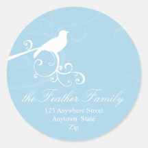 PERSONALIZED ADDRESS LABELS :: whimsicalbird 5 Stickers