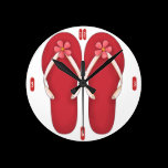 Personalized flip flops clock beach theme clocks wall clocks