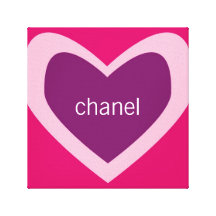 Personalized Heart [purple+pink] Canvas Print