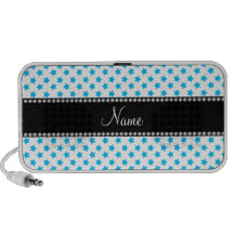 Personalized name Blue stars Mini Speakers