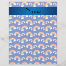 Personalized name dark blue rainbows pattern custom flyer