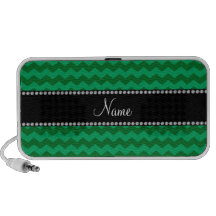 Personalized name green chevrons speaker system