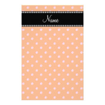 Personalized name Orange pink diamonds Personalized Stationery