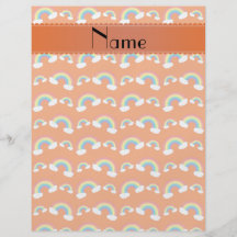 Personalized name orange rainbows personalized flyer