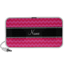 Personalized name pink chevrons travelling speaker