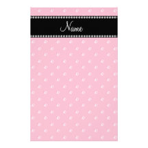 Personalized name Pink diamonds Stationery
