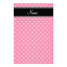 Personalized name pink diamonds customized stationery