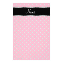 Personalized name pink diamonds stationery paper