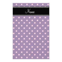 Personalized name Purple pink diamonds Customized Stationery