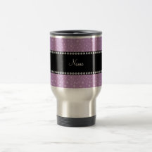Personalized name Purple stars Coffee Mugs