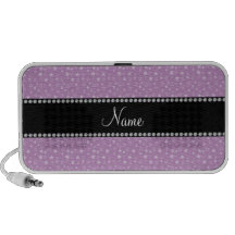 Personalized name Purple stars Speaker