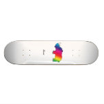 Personalized name rainbow rhino skateboards