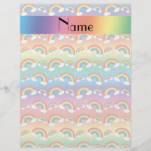 Personalized name rainbows pattern flyer design
