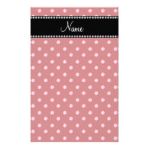Personalized name Red pink diamonds Stationery Paper