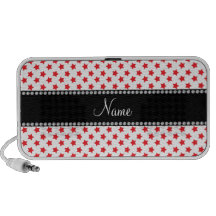 Personalized name Red stars Speakers