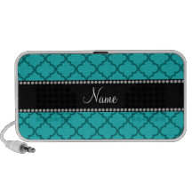 Personalized name Turquoise moroccan iPhone Speaker