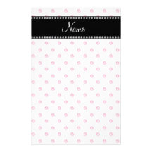 Personalized name White pink diamonds Customized Stationery