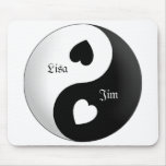 Personalized Yin Yang Love Mouse Pad
