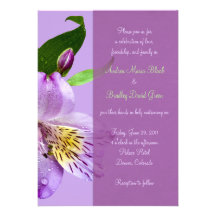 Peruvian Lily Wedding Invitation