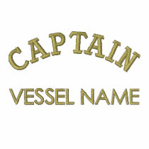 Pesonalised Boat Name Captain Hoodie embroidered shirts