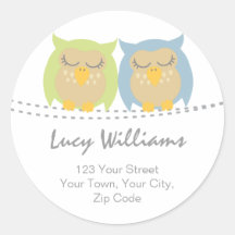 Pesrsonalised Owl Address Stickers