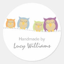 Pesrsonalised Owl Handmade By Stickers