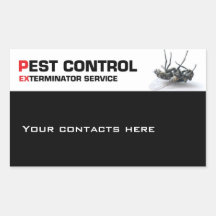 Pest control service stickers