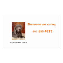 Pet Care Business Cards