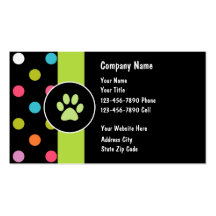 Pet Care Business Cards