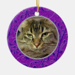 Pet Cat Memorial Photo Christmas Ornament