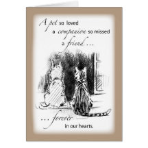Pet, Dog and Cat Sympathy Cards