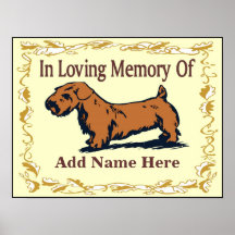 Pet Dog Memory Sign Poster