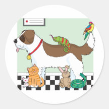 Pet Group Round Sticker