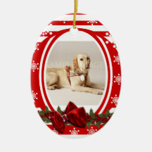Pet memorial photo PERSONALIZE Christmas Tree Ornament