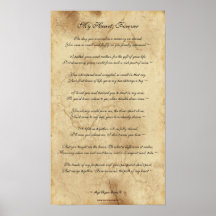 Pet Memorial Poem on Parchment-effect Poster XIV