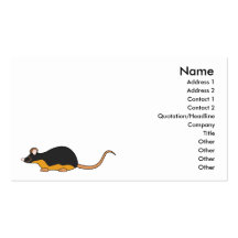 Pet Mouse. Black Tan. Business Card