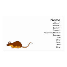 Pet Mouse. Chocolate Brown, Tan. Business Card Templates