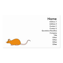 Pet Mouse. Cinnamon Colour. Business Cards