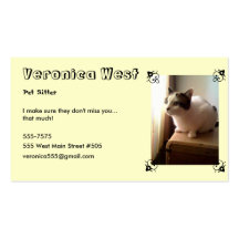 pet sitter business cards