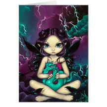 "Pet Storm Dragon" Greeting Card
