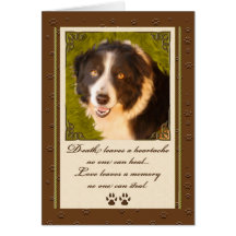 Pet Sympathy Loss of a Dog Deluxe Card