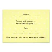Pet White Mouse. Yellow Polka Dot Background. Custom Invitation