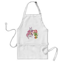 Peter Rabbit Inspects the Easter Eggs Aprons