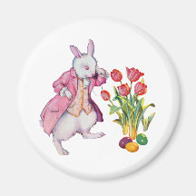 Peter Rabbit Inspects the Easter Eggs Refrigerator Magnets