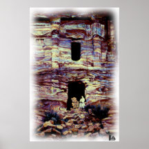 Petra, Mount Hor and Aqaba, coloured sandstone Poster