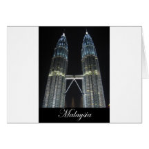 Petronas Towers at Night Card