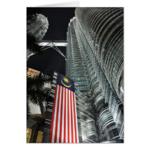 Petronas Towers at Night Greeting Cards