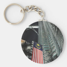 Petronas Towers at Night Keychains