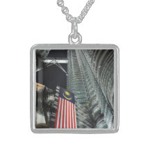 Petronas Towers at Night Personalized Necklace